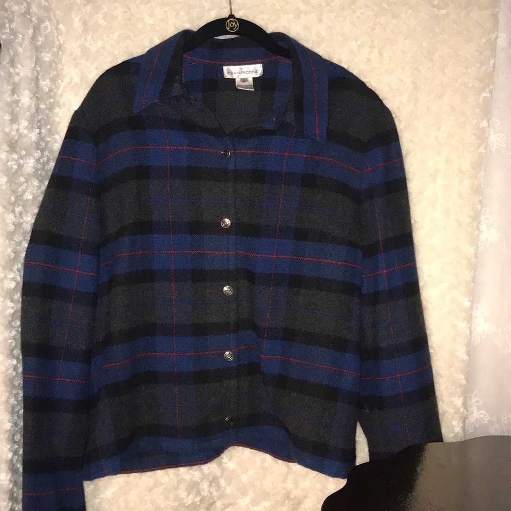 Evan Picone Plaid Jacket